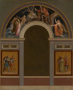 Entwurf für die dem Eingang gegenüberliegende Wand des ersten Nibelungensaales im Königsbau der Residenz zu München von Julius Schnorr von Carolsfeld