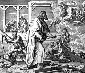 Gott warnt Noah vor der Flut von Julius Schnorr von Carolsfeld