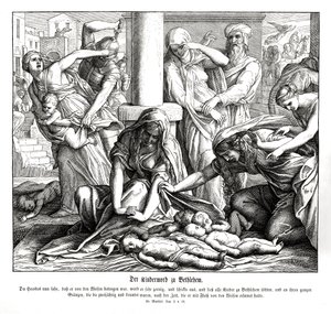 Herodes tötet die Kinder, Evangelium nach Matthäus von Julius Schnorr von Carolsfeld