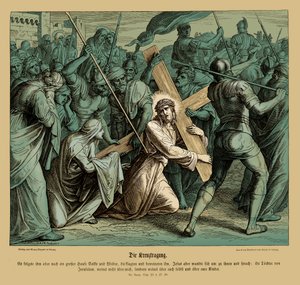 Jesus trägt das Kreuz, Evangelium nach Lukas