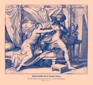 Joseph weigert sich, mit Potiphar zu schlafen, Genesis von Julius Schnorr von Carolsfeld