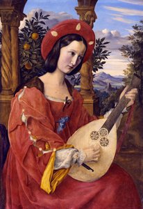 Lautenspielerin (Frau von Quandt) von Julius Schnorr von Carolsfeld