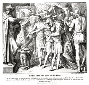 Märtyrertod der sieben Söhne, 2. Makkabäer von Julius Schnorr von Carolsfeld
