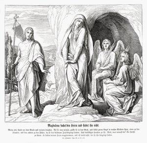 Maria Magdalena am Grab Jesu, Evangelium nach Johannes von Julius Schnorr von Carolsfeld