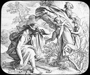 Moses und der brennende Busch, 19. Jahrhundert von Julius Schnorr von Carolsfeld