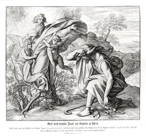Moses und der brennende Dornbusch, Exodus von Julius Schnorr von Carolsfeld