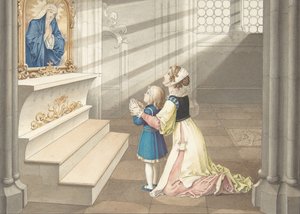 Mutter und Tochter im Gebet, ca. 1811-17