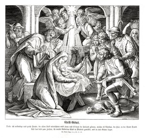 Geburt Christi, Evangelium nach Lukas von Julius Schnorr von Carolsfeld