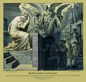 Petrus und die Männer des Cornelius, Apostelgeschichte von Julius Schnorr von Carolsfeld