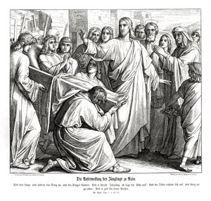 Auferweckung des Jungen von Nain, Evangelium nach Lukas von Julius Schnorr von Carolsfeld