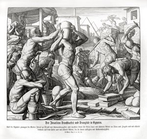 Die Israeliten werden in Ägypten versklavt, Exodus von Julius Schnorr von Carolsfeld