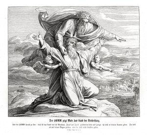 Der Herr zeigt Mose das verheißene Land, Deuteronomium von Julius Schnorr von Carolsfeld
