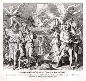 Der Turmbau zu Babel, Genesis von Julius Schnorr von Carolsfeld