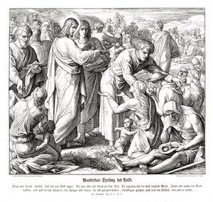 Die Speisung der 5000, Evangelium nach Johannes von Julius Schnorr von Carolsfeld