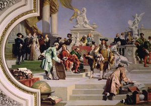 Patronage der Künste durch das Haus Habsburg: rechter Teil eines Deckenbildes, 1891 von Julius Victor Berger