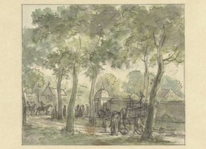 Landweg entlang einer Mauer mit Kuppel von Jurriaan Andriessen