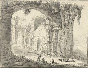Landschaft mit Ruine von Jurriaan Cootwijck