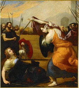Das Duell von Isabella de Carazzi und Diambra de Pottinella