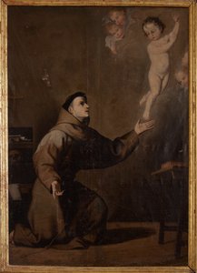 Pfarrmuseum. Gemälde. Heiliger Antonius von Padua (San Antonio de Padua). Kopie von José Ribera. Öl auf Leinwand. 17. Jahrhundert.
