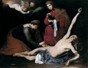 San Sebastián geheilt von den Heiligen Frauen von Jusepe de Ribera