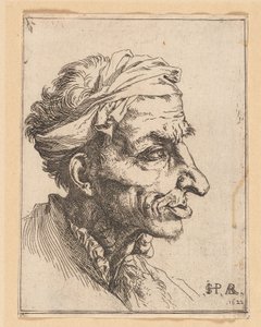 Kleiner grotesker Kopf von Jusepe de Ribera