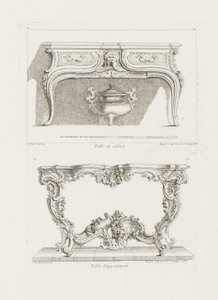 Tisch des Kabinetts, 6. Tafel (Studie für einen Tisch), Tafel 47 in Oeuvre