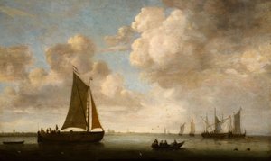Fernsicht auf die niederländische Küste, 1660 von Justus Verwer