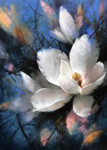 Elegante Magnolienblüte von Justyna Jaszke