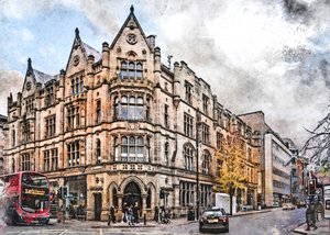 Historische Ecke von Manchester von Justyna Jaszke