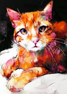Modernes Katzenporträt