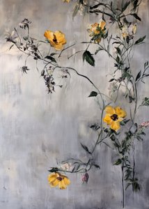 Gelbe Blumen im Wind