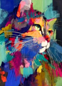 Lebendiges Abstraktes Katze