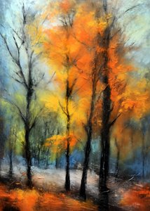 Lebendiger Herbstwald