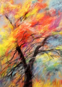 Lebendiger Herbstbaum