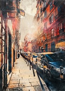 Lebendige europäische Straße von Justyna Jaszke