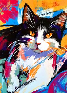 Lebendige Tuxedo Katze von Justyna Jaszke