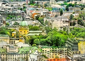 Warschau Stadt Aquarellkunst Polen (6) von Justyna Jaszke