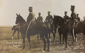 Album "Jack Bosio - Kriegskampagne 1917-1920": Militärmission in Polen (Warschau - Posen) März-April 1919, eine Pferdebatterie in Posen, 03-04/1919