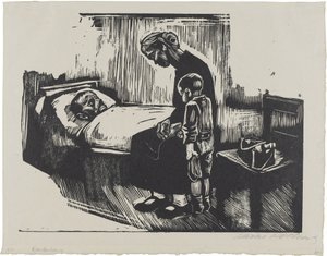 Besuch im Krankenhaus (Blatt 4 aus: Die Schaffenden, 7. Jahrgang, 2. Mappe) von Käthe Kollwitz