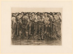 Die Gefangenen (Blatt 7 aus "Bauernkrieg", 5. Zustand) von Käthe Kollwitz