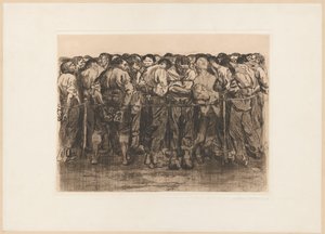 Die Gefangenen, Blatt VII aus dem Zyklus: Bauernkrieg von Käthe Kollwitz