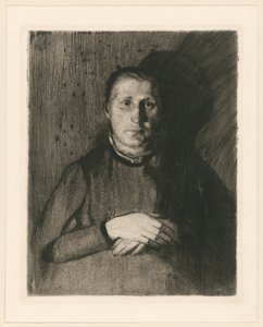 Frau mit übereinandergelegten Händen (2. Zustand) von Käthe Kollwitz