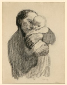 Mutter mit Säugling im Arm von Käthe Kollwitz