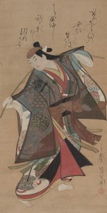 Sanjo Kantaro II in der Rolle von Urashima Taro, frühes 18. Jahrhundert von Kaigetsudô Ando