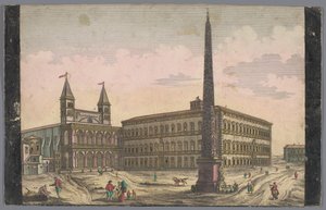 Ansicht der Piazza di San Giovanni in Laterano in Rom von Kaiserlich Franziskische Akademie