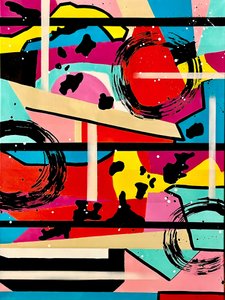 Farbige Retro-Abstraktion
