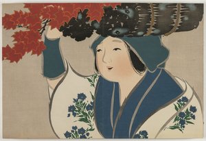 Blumen von hundert Welten (Momoyogusa): Brennholzverkäuferin von Kamisaka Sekka