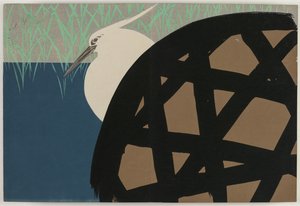 Blumen von hundert Welten (Momoyogusa): Weißer Reiher von Kamisaka Sekka
