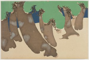 Blumen von hundert Welten (Momoyogusa): Vom Wind verwehte Kiefern von Kamisaka Sekka