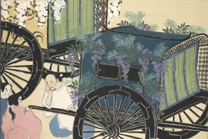 Hanazashi-guruma, aus Momoyo-gusa (Die Welt der Dinge) Bd. II, veröffentlicht 1909 von Kamisaka Sekka